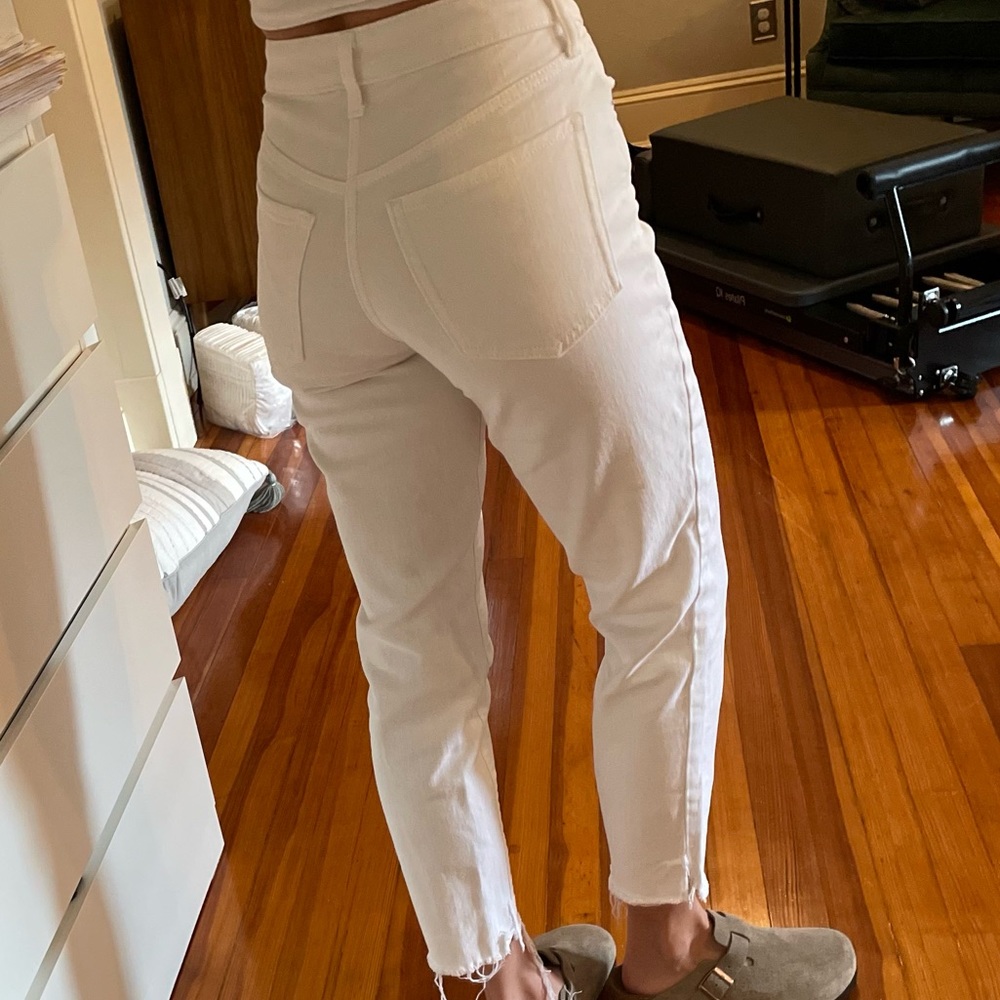 White Straight Leg Jeans